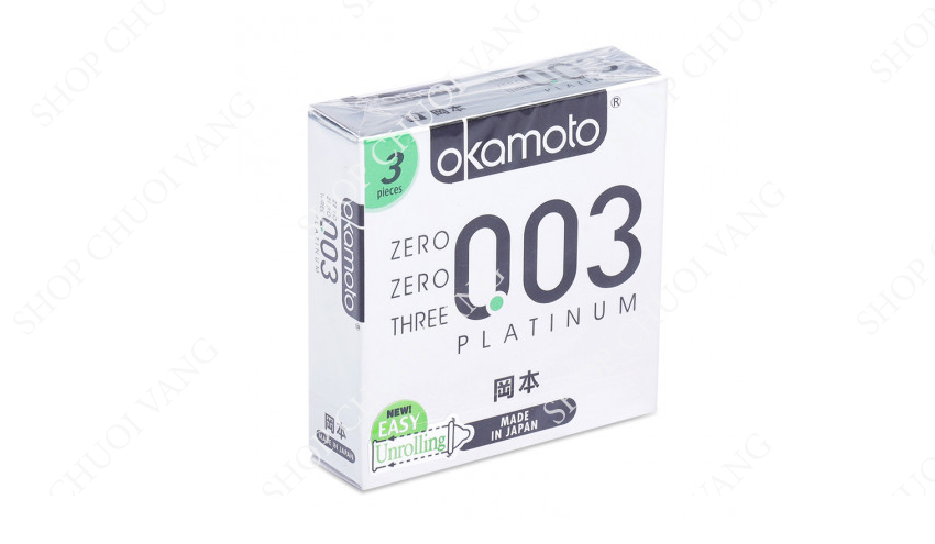 Bao cao su cao cấp Okamoto 0.03 Platinum